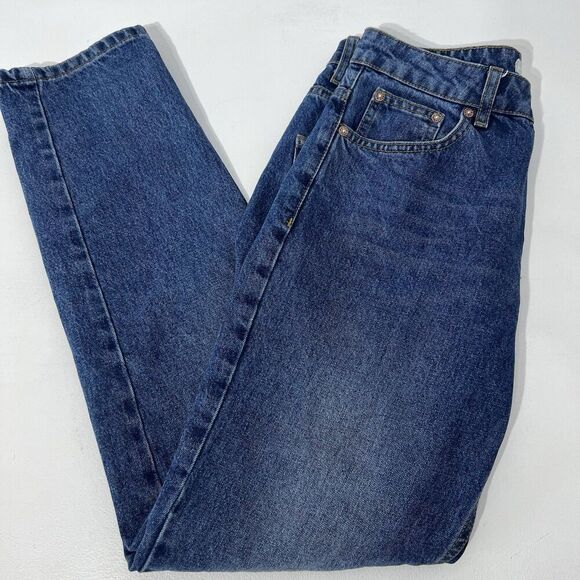 Free People Denim - We the Free Mom Jeans Womens 27 Blue Denim High Waist Tapered Leg Medium Wash